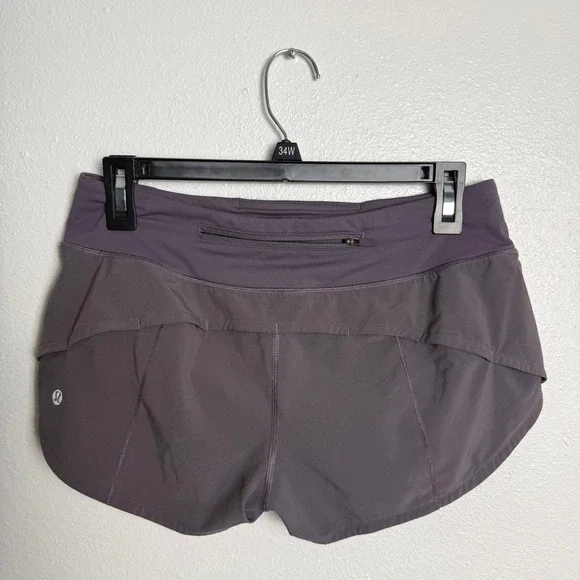 Lululemon Speed Up Low Rise Running Shorts Purple Plum Womens Size 8 - Picture 3 of 7